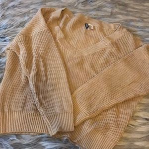 L OVERSIZED BROWN SWEATER